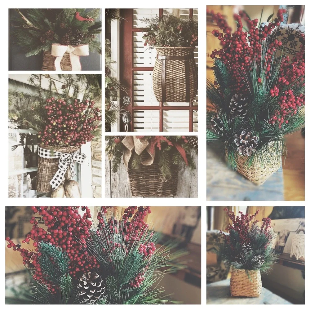 Holiday Decor Door Basket